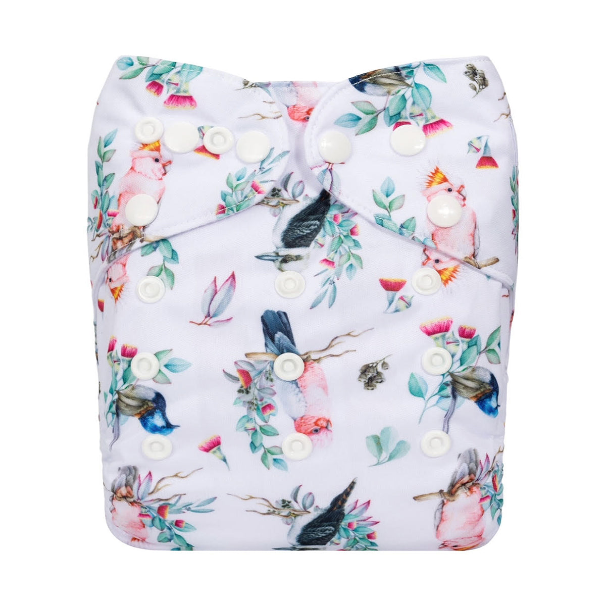 Lulu & Finn Aussie Birds Print Modern Cloth Nappy Nappy Box Co
