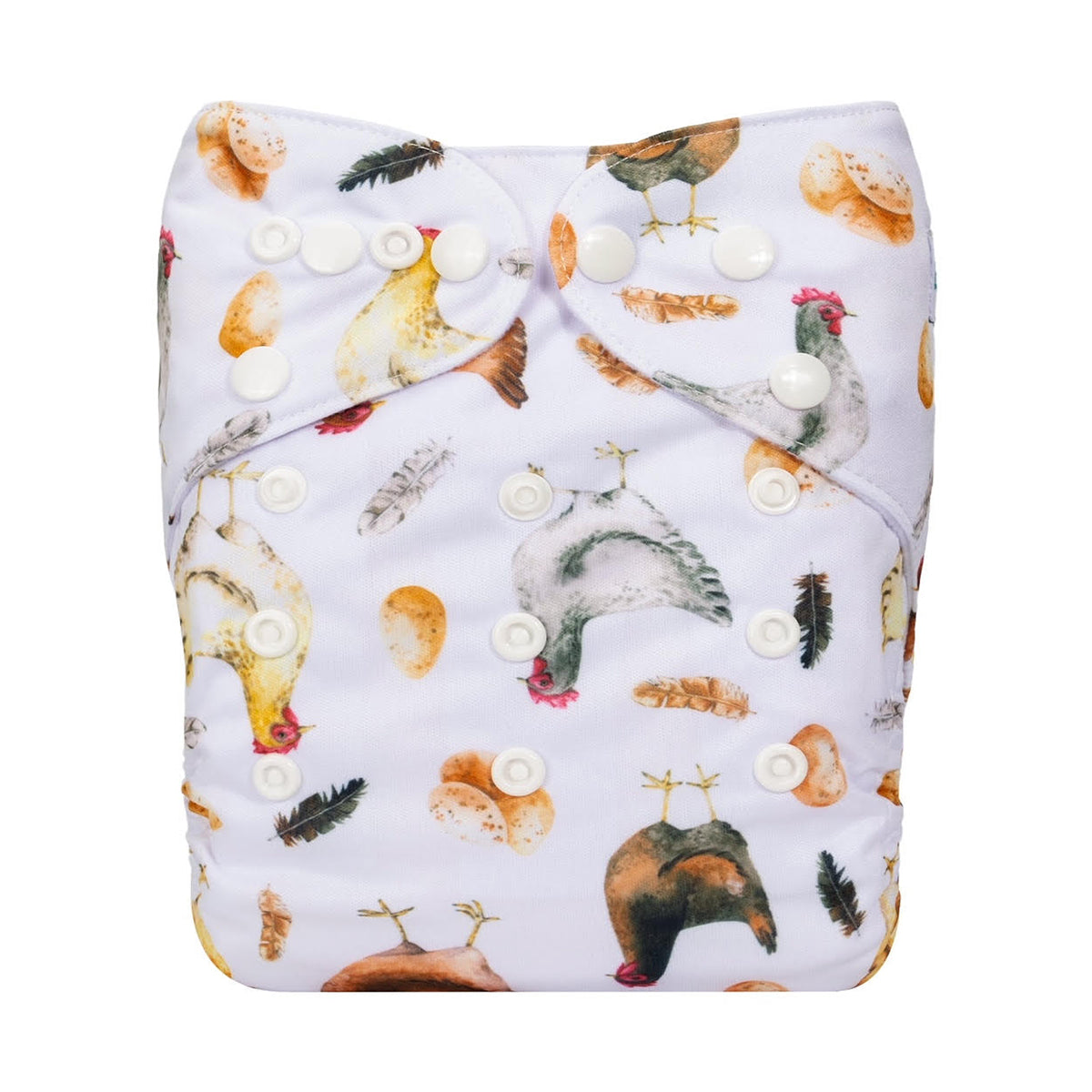 Lulu & Finn Chickens Print Modern Cloth Nappy Nappy Box Co