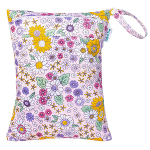 Lulu & Finn Boho Retro Floral Garden Print Medium Double Zip Wet Bag