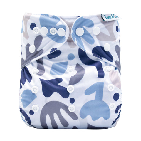 Lulu & Finn Abstract Stones Rehashed Print Modern Cloth Nappy