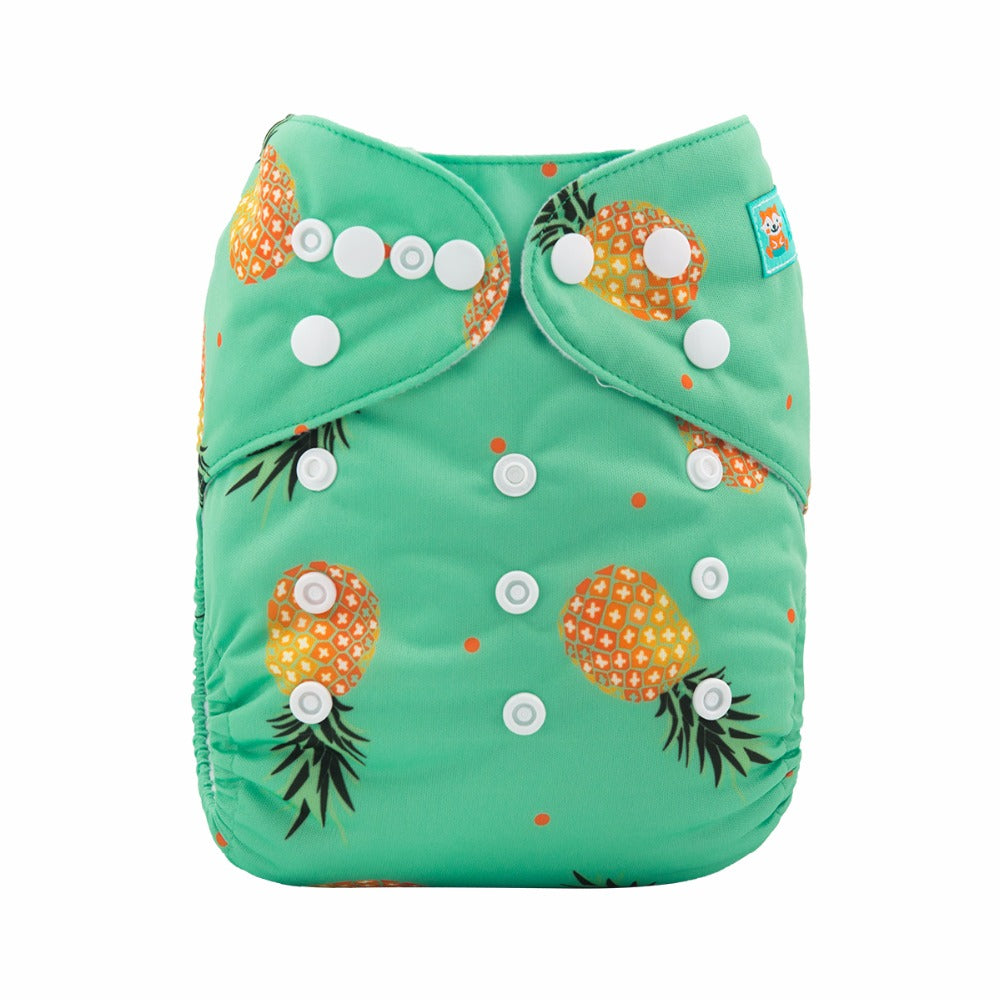 Alva Baby Tropical Pineapples Print Modern Cloth Nappy