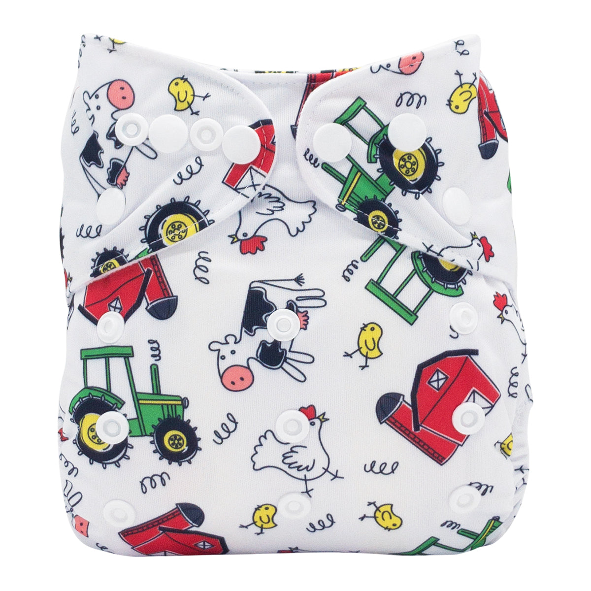 Lulu & Finn The Farm Print Modern Cloth Night Nappy Nappy Box Co