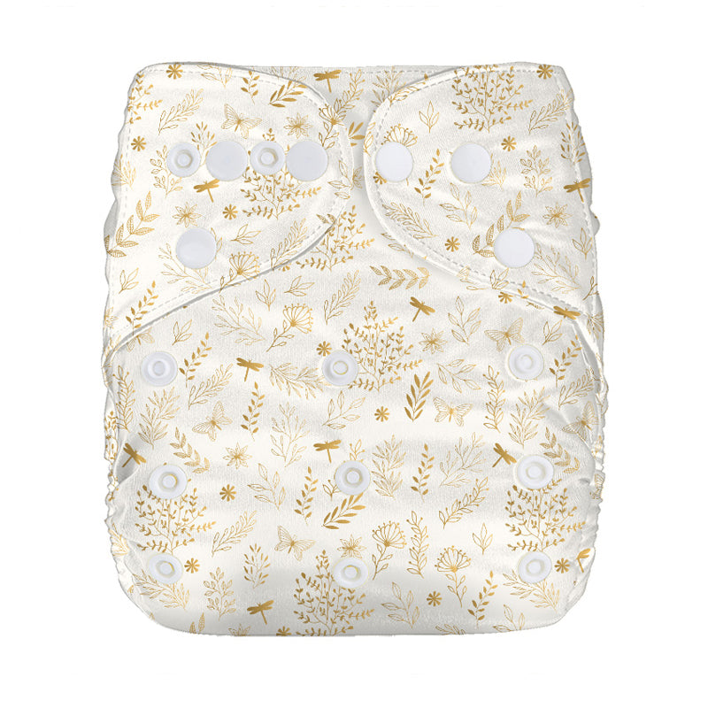 Lulu & Finn Golden Nature Print Modern Cloth Nappy – Nappy Box Co