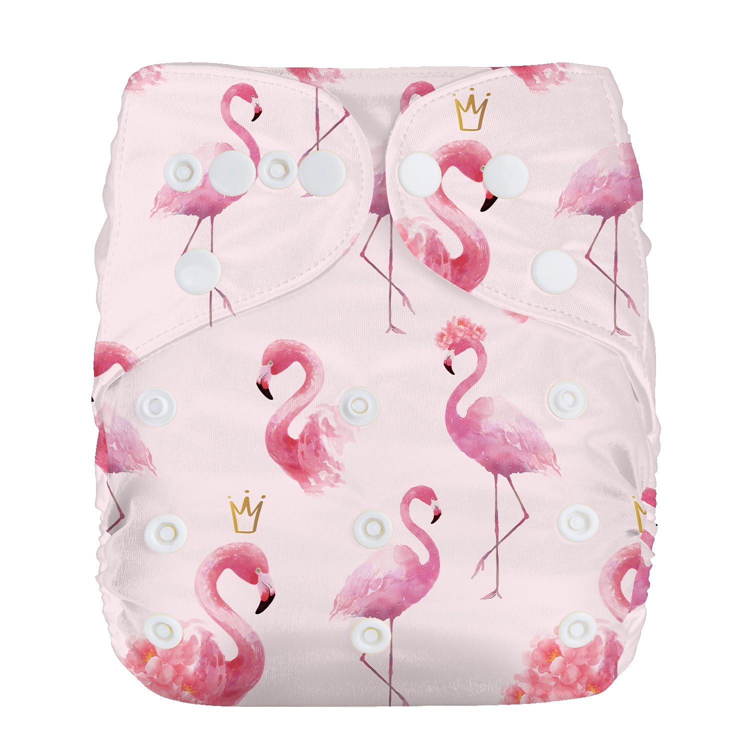Lulu & Finn Flamingos Print Modern Cloth Nappy