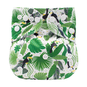 Lulu & Finn Rainforest Print Modern Cloth Nappy